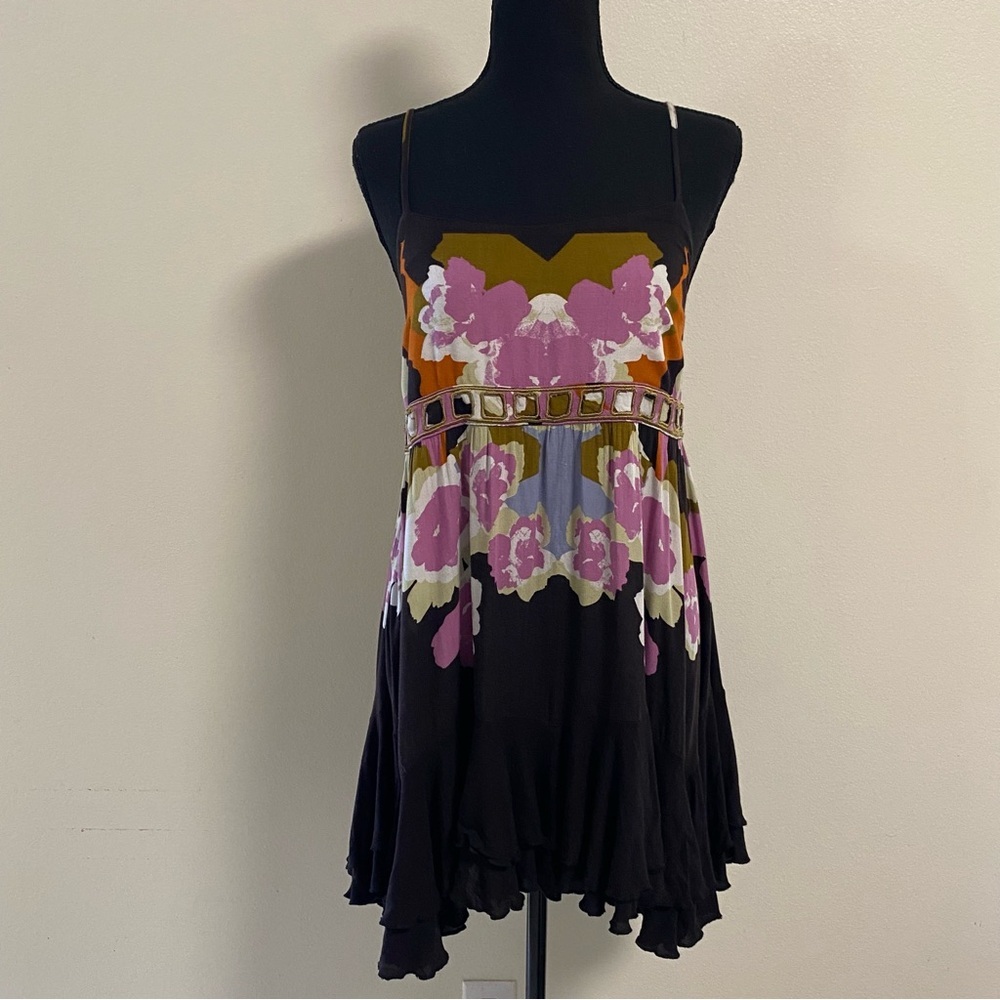 Free People Dress Womens Size XS Floral FP Intimately Sweet Lucy Slip Dress